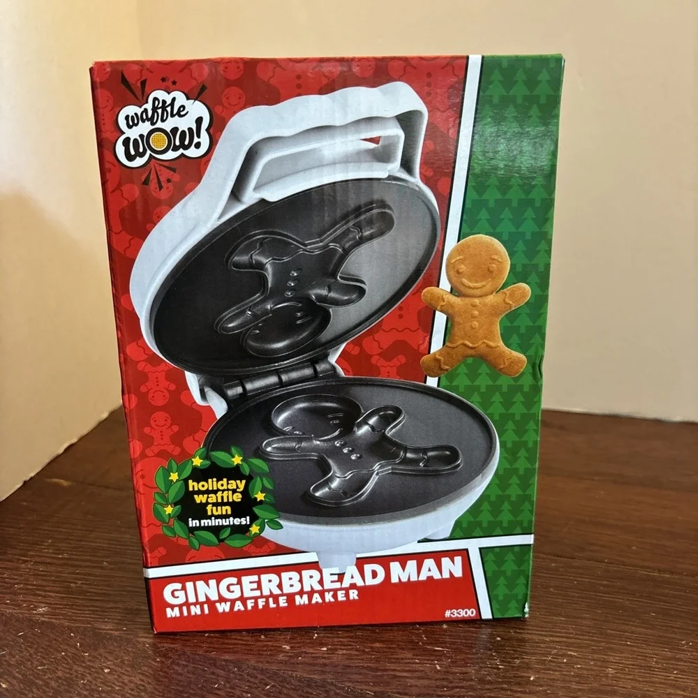 Waffle Wow Gingerbread Man Mini Waffle Maker‎